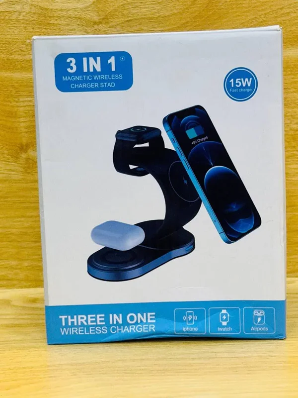 قیمت شارژر وایرلس چندکاره 3 in 1